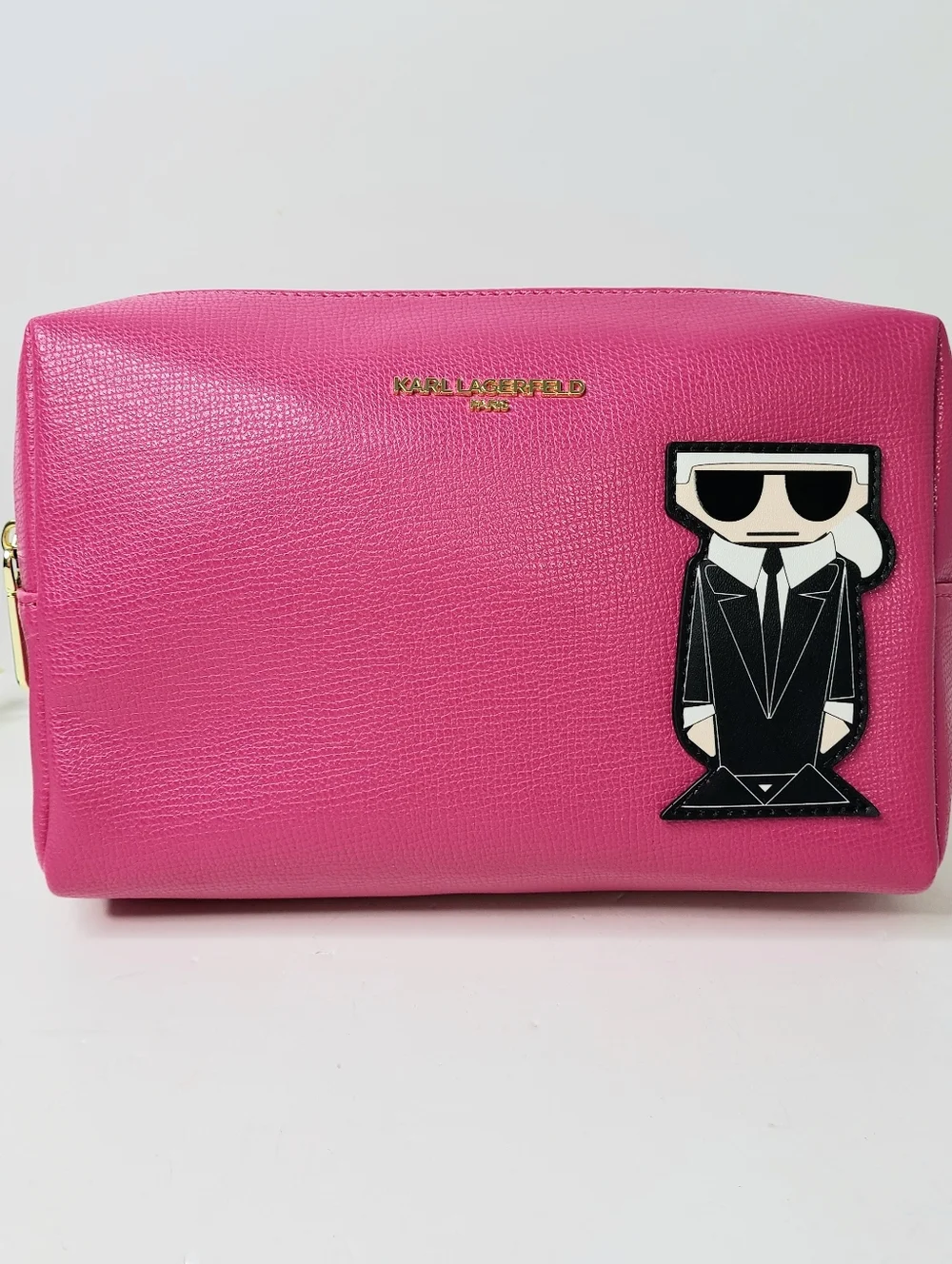 Karl Lagerfeld Paris Maybelle Hot Pink Cosmetic Bag